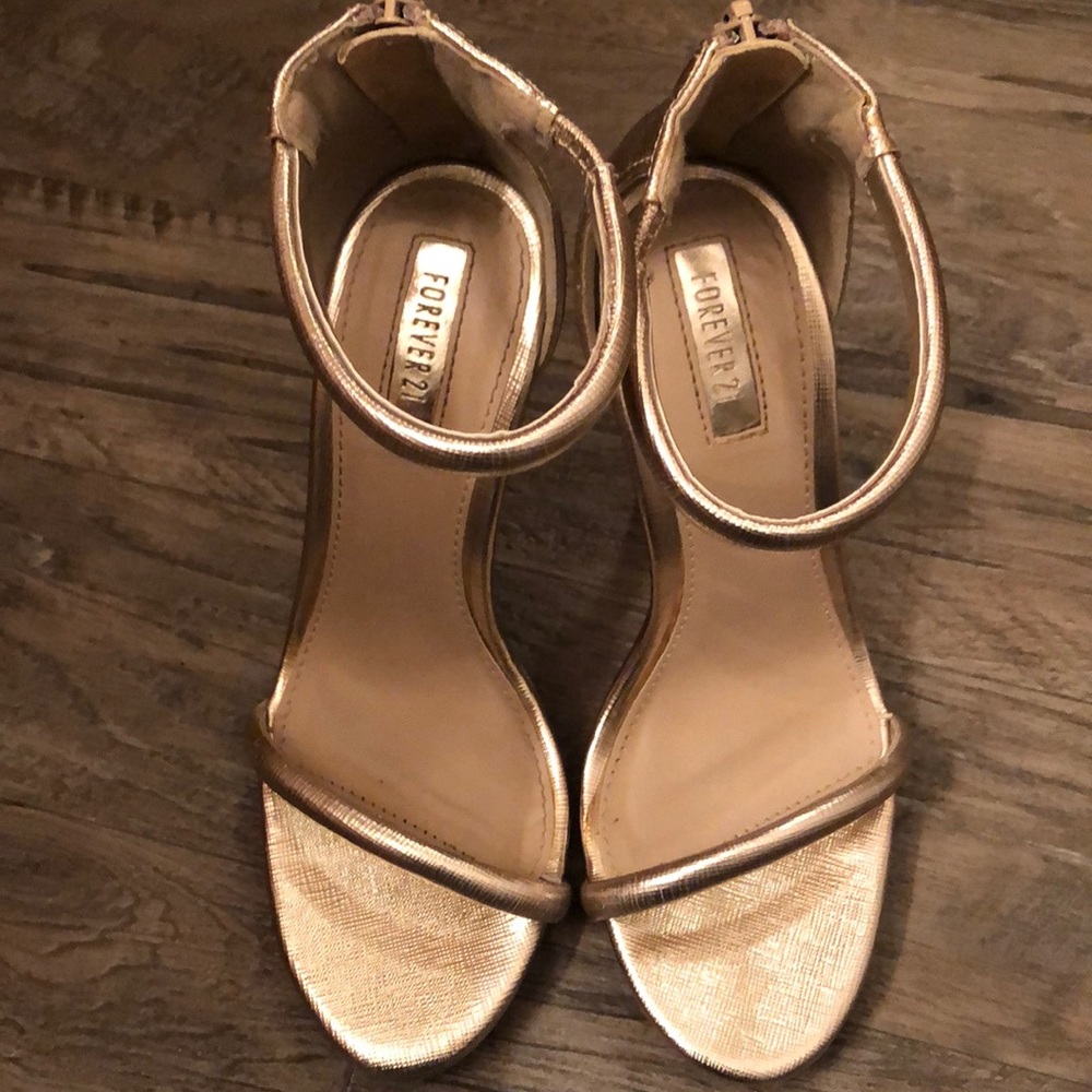 Gold Strappy heels